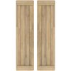 Ekena Millwork Americraft 4-Board Exterior Wood Joined Board-n-Batten Shutters w/ End Batten, ARW103BB414X34UNH ARW103BB414X34UNH